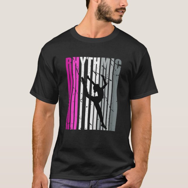 Camiseta Gymnast da ginástica Retro Rítmica Bonito para Men (Frente)