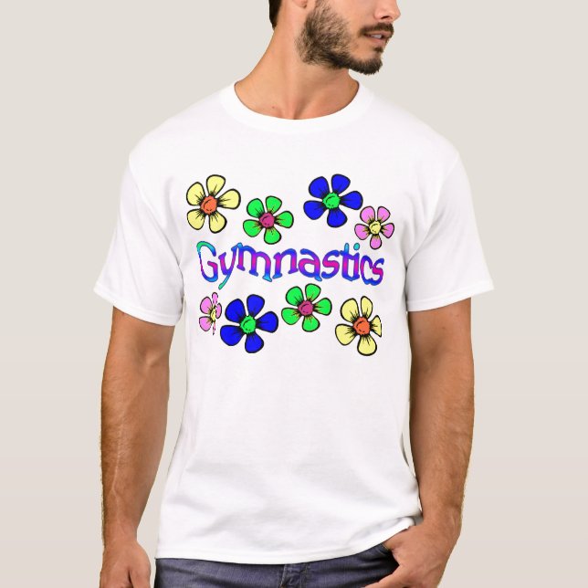 Camiseta Gymnast de flower power (Frente)