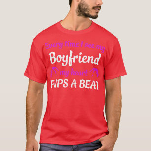 Camiseta Gymnast Girl Engraçada Meu coração Sacudir um Bea