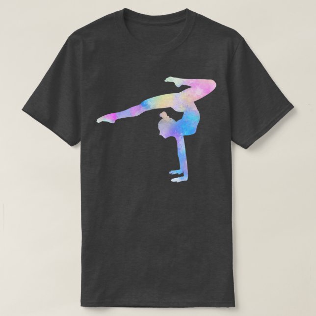 Camiseta Gymnast Gymnastics Gift Women Girls Watercolor 1 (Frente do Design)