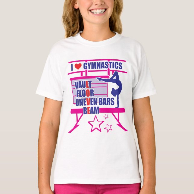 Camiseta Gymnast - I Love Gymnastics (Frente)