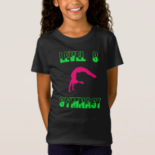 Camiseta Gymnast Neon Pink e T-Shirt Verde de Nível 8