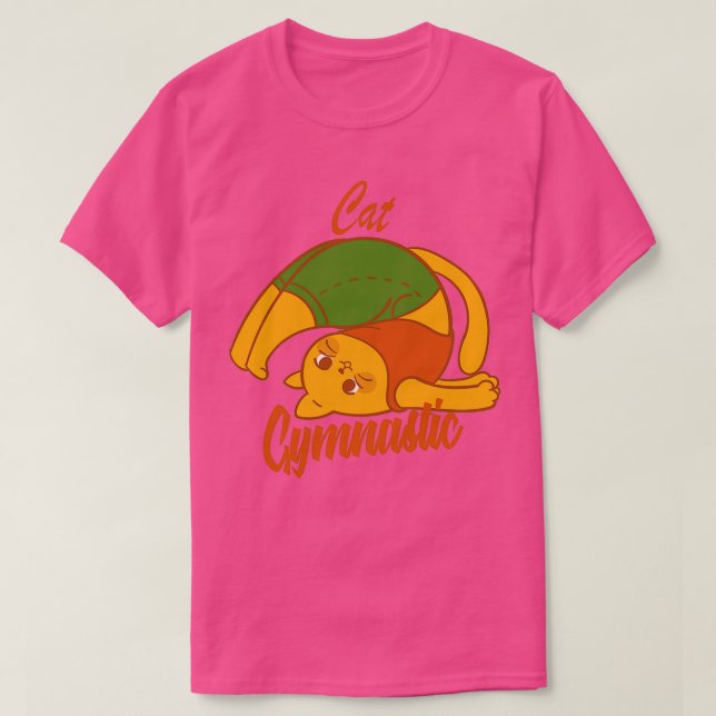 Camiseta Gymnastic Cat (Frente do Design)