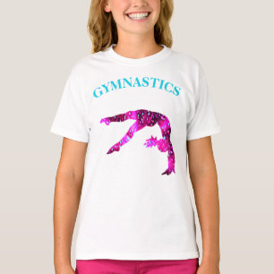 Camiseta Gymnastics Back Handspring T Shirt com Nome de Gym