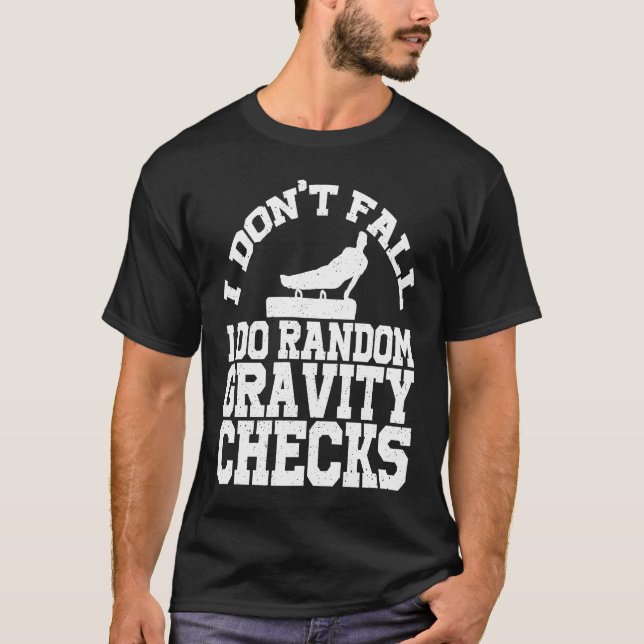 Camiseta Gymnastics Gravity Random verifica salto de cavalo (Frente)
