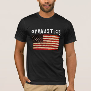 Camiseta Gymnastics Grunge American Flag