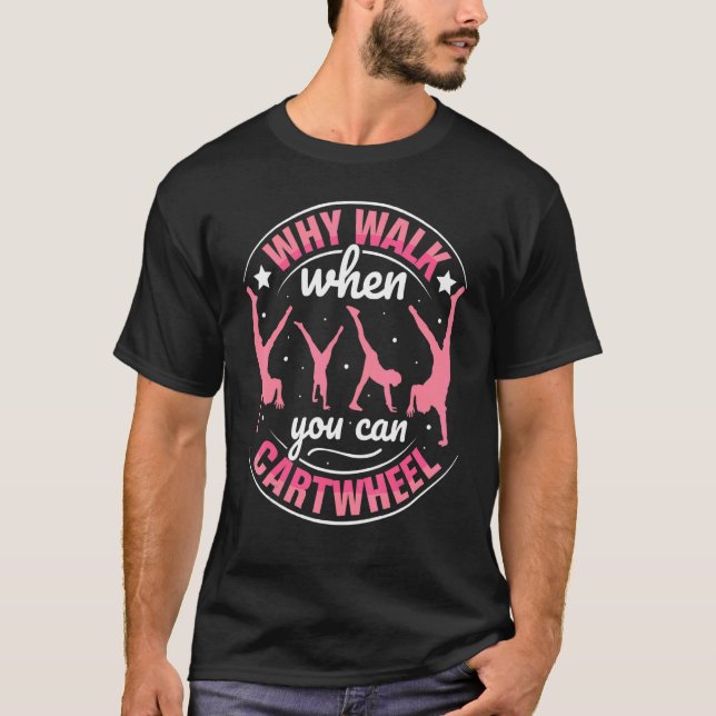 Camiseta Gymnastics Gymnast Parkour Girls Women Cool Cartwh (Frente)