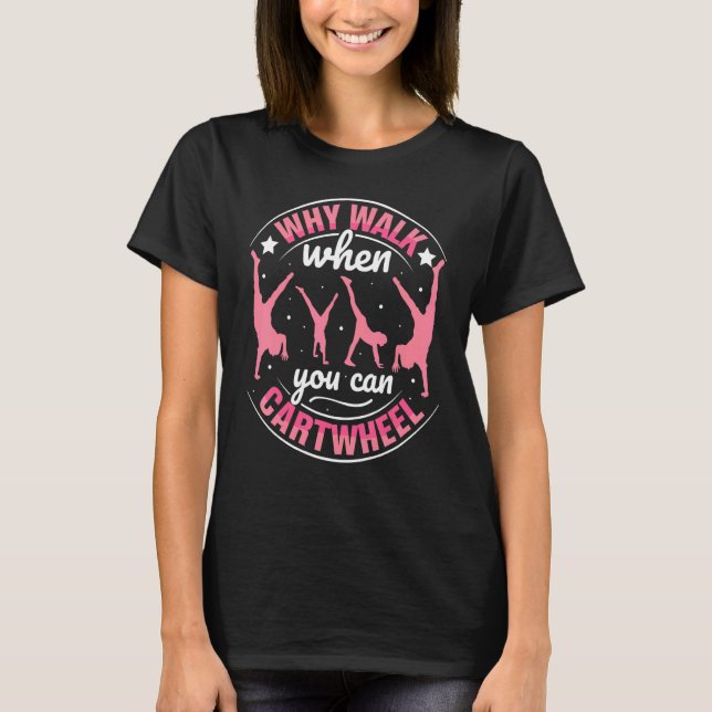 Camiseta Gymnastics Gymnast Parkour Girls Women Cool Cartwh (Frente)