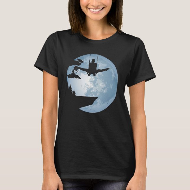 Camiseta Gymnastics in front of Full Moon Silhouette Gymnas (Frente)
