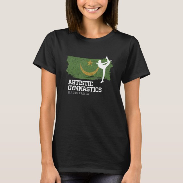 Camiseta Gymnastics Mauritania Gymnast Girl Artistic Gymnas (Frente)