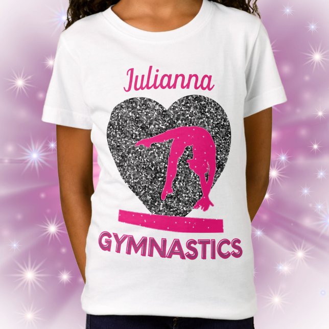Camiseta Gymnastics Queen of the Beam and Hearts T-Shirt (Gymnastics Queen of the Beam and Hearts T-Shirt)