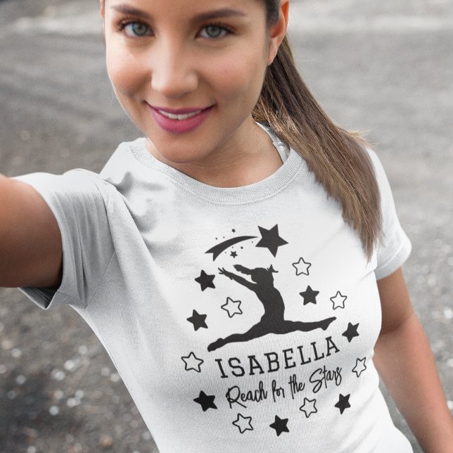 Camiseta Gymnastics Reach for the Stars Monographic Name (G (Criador carregado)
