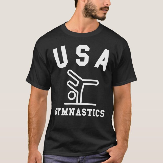 Camiseta Gymnastics USA atleta paixão Hobby Equipe esportiv (Frente)