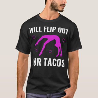 Camiseta Gymnastics Vai Sacudir Para Tacos Engraçado Cheerl