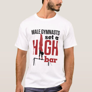 Camiseta Gymnasts masculinos ginastas masculinos estabelece