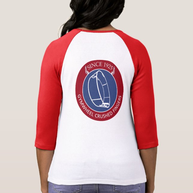 Camiseta Gymwheel Crushed dedo da mão baseball Shirt Women (Verso)