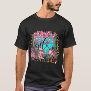 Camiseta Gypsy Soul Bohemian Hippy Viagem Trailer Boho