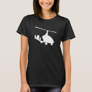 Camiseta Gyrocopter Model Silhouter Gyroplane Para Autogiro