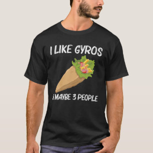 Camiseta Gyros Engraçados Para Homens Giro Carne Pita Doner