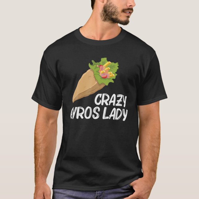 Camiseta Gyros Engraçados Para Mulheres Mãe Gyro Meat Pita  (Frente)