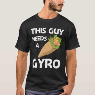 Camiseta Gyros Engraçados Para Pais Masculinos Carne Giro