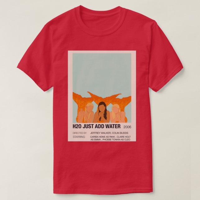 Camiseta H2O apenas adicione trio de água (Frente do Design)