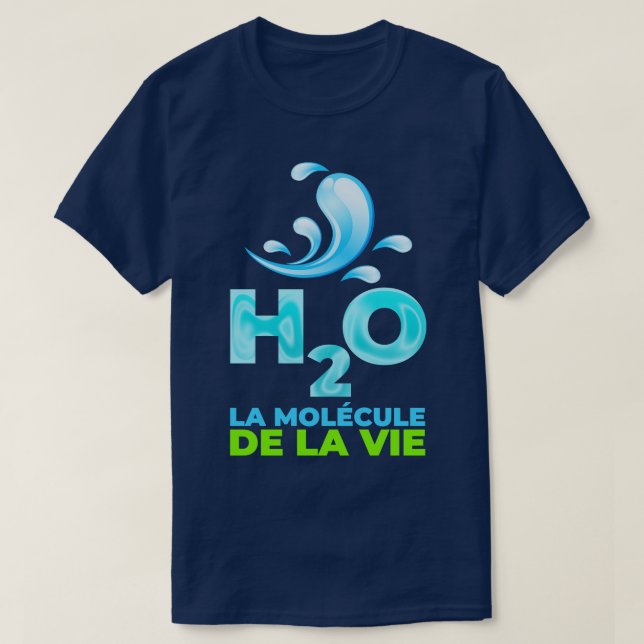 Camiseta H2O la molcule de la vie (Frente do Design)