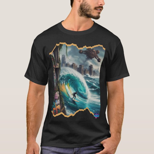 Camiseta H2O místico, o último surfista do apocalipse (Frente)