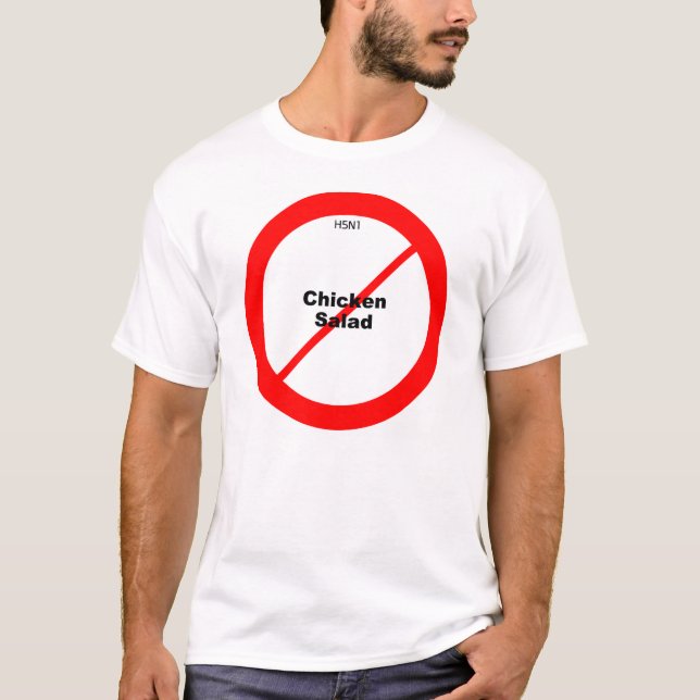 Camiseta H5N1 nenhuma salada de frango (Frente)