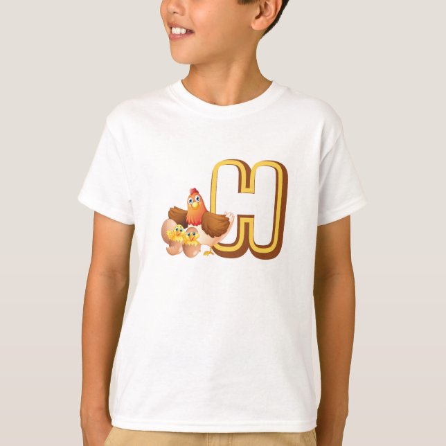 Camiseta H de Galinha (Frente)