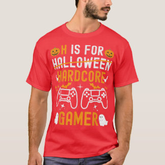 Camiseta H É Para Jogos De Vídeo De Dia de as Bruxas engraç