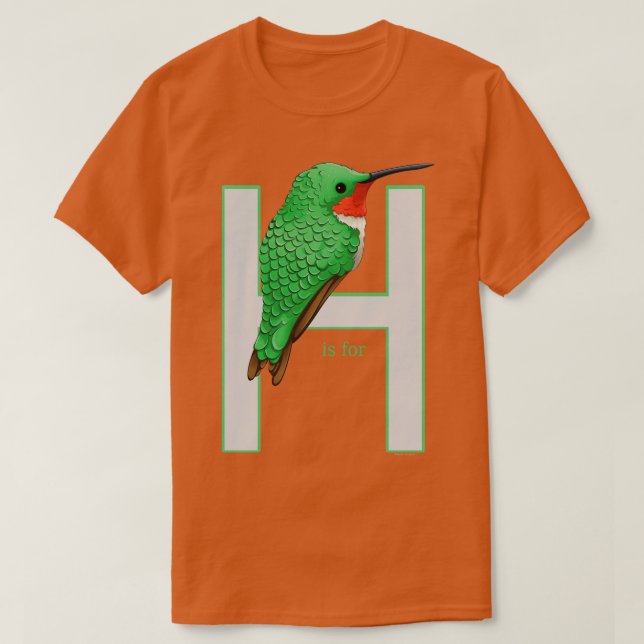 Camiseta H é para o Hummingbird TShirt (Frente do Design)