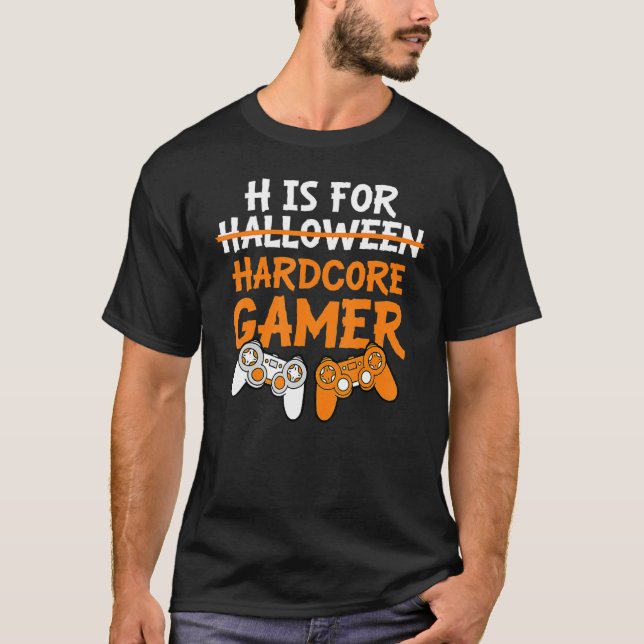 Camiseta H É Para Videos games De Halloween De Jogador Inte (Frente)