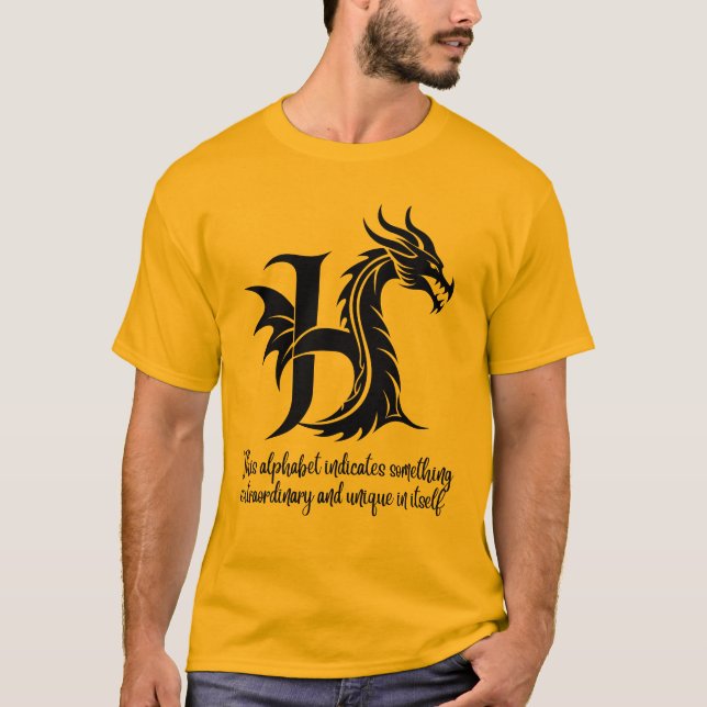 Camiseta H is for Heart (Alfabeto H Personalizado) (Frente)