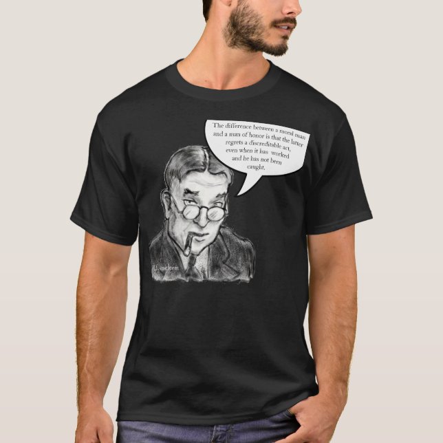 Camiseta H.L. Mencken em homens honoráveis (Frente)