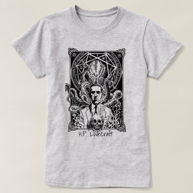 Camiseta H.P. Lovecraft (Frente do Design)