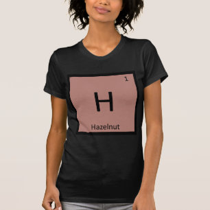 Camiseta H - Química da Noz de Avelã Símbolo da Tabela Peri