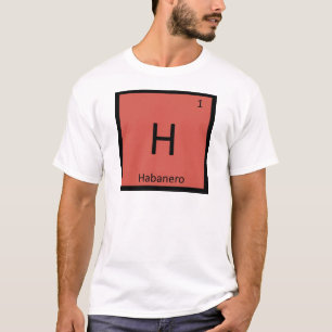 Camiseta H - Tabela Periódica da Química da Pimenta Habaner