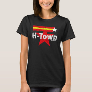 Camiseta H-Town Houston Texas O Grande H Retro Sunset 1