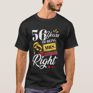 Camiseta Há 56 Anos Que A Sra. Sempre Engraçada Casais Ann