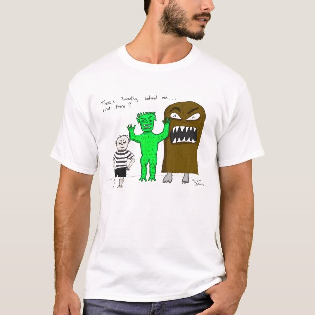 Camiseta Há algo atrás de mim…. (Frente)