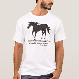 Camiseta Há algo sobre o exterior de um cavalo