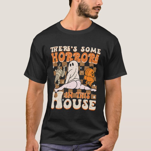Camiseta Há Alguns Horrores Nesta Casa Ghost Pumpkin H (Frente)