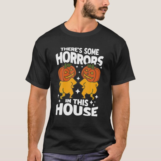 Camiseta Há Alguns Horrores Nesta Casa Ghost Pumpkin H (Frente)