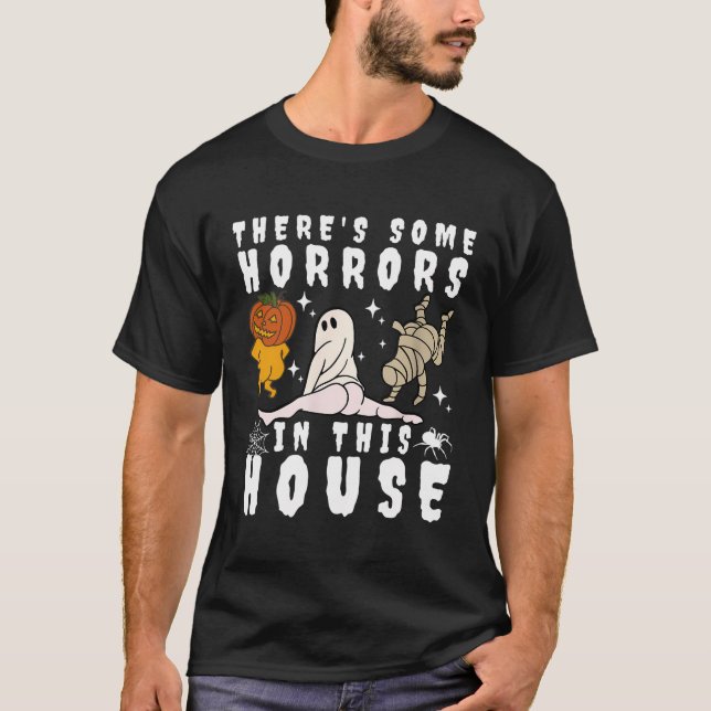 Camiseta Há Alguns Horrores Nesta Casa Ghost Pumpkin H (Frente)