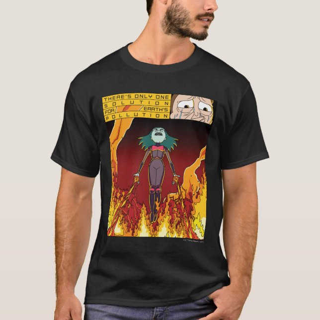 Camiseta Há apenas uma solução para a poluição da Terra (Frente)