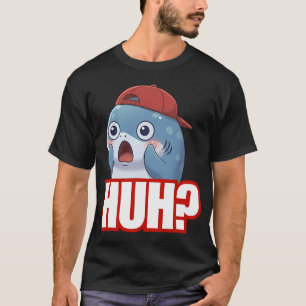 Camiseta Hã? Chibi Tubarão Engraçado
