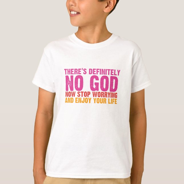 Camiseta Há definida nenhum deus (vertical) (Frente)
