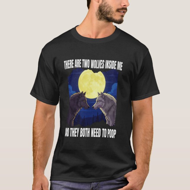Camiseta Há Dois Lobos Dentro e Ambos (Frente)