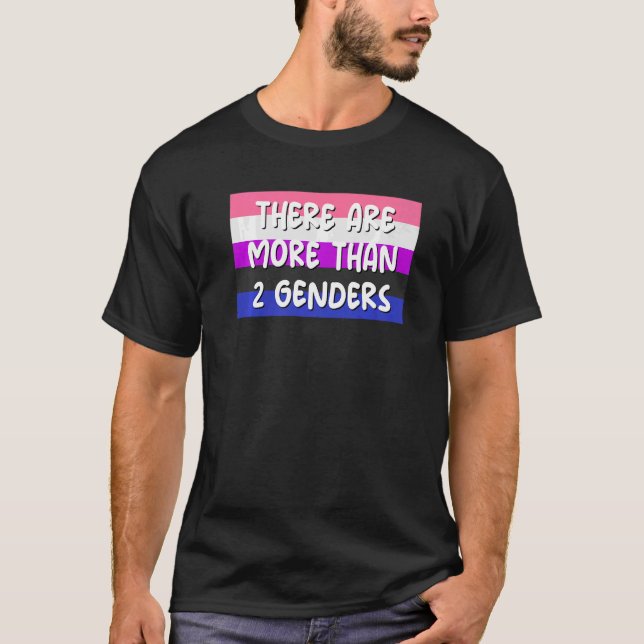 Camiseta Há Mais De 2 Genderfluidos Genderfluido Flag Omn (Frente)